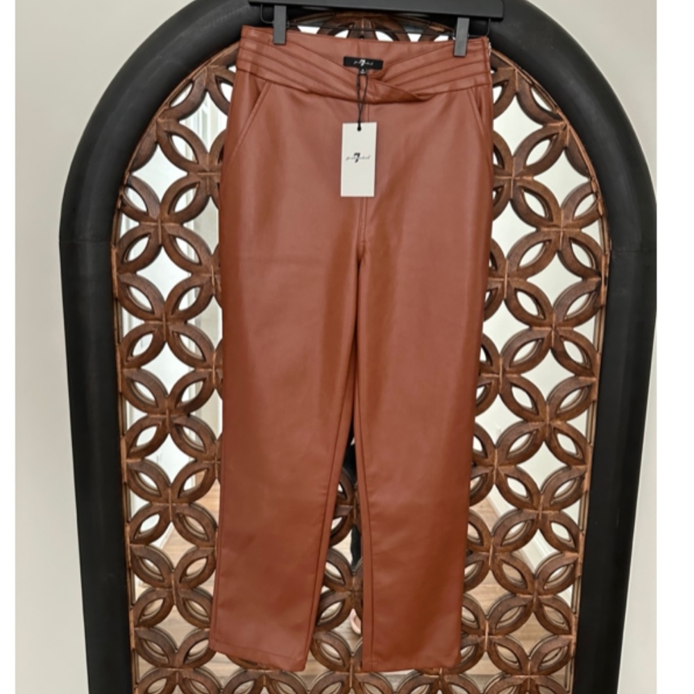 7fAM Faux Leather Hi-Rise Pant
